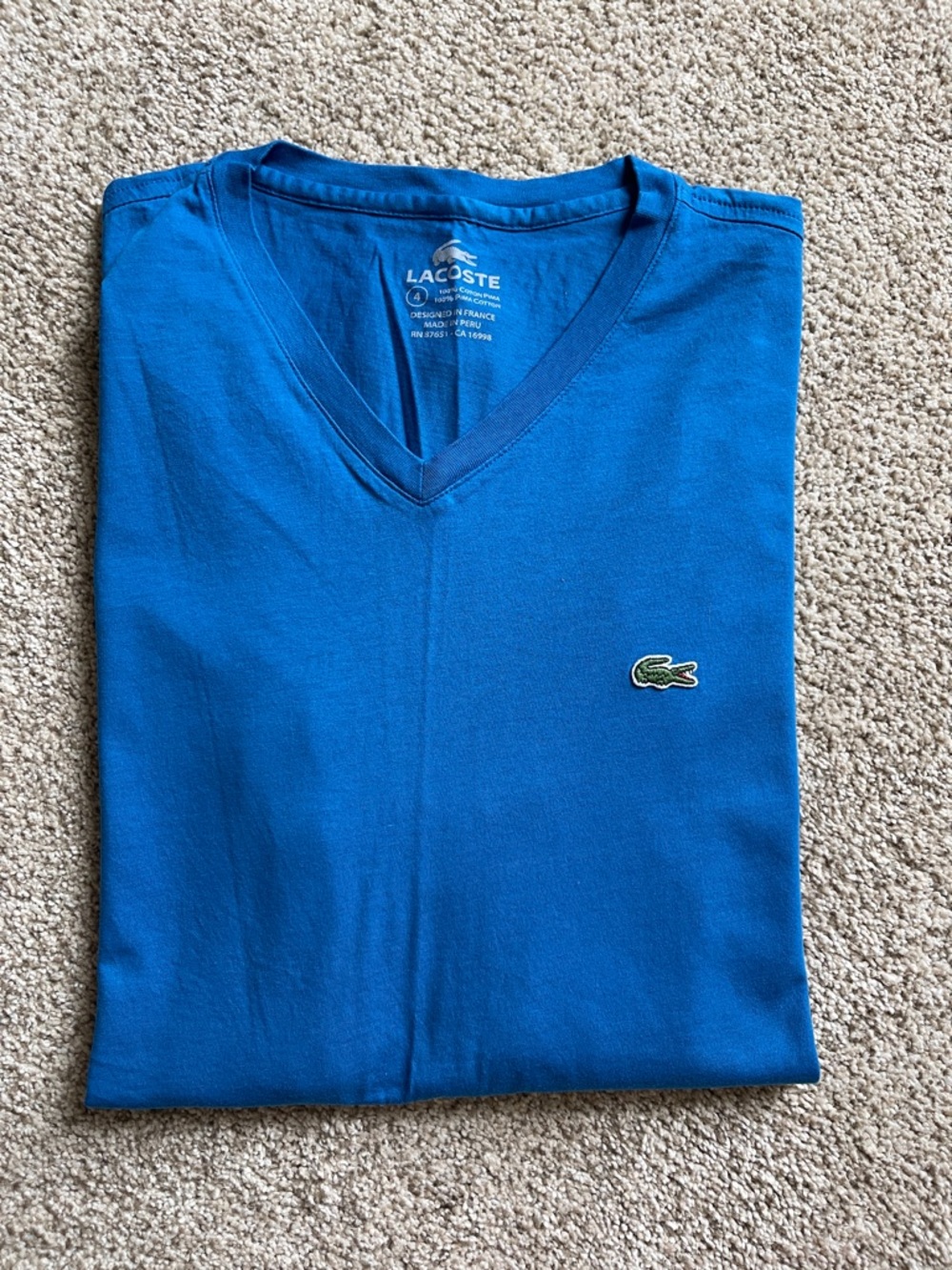 Lacoste V-Neck Long Sleeve T-Shirt